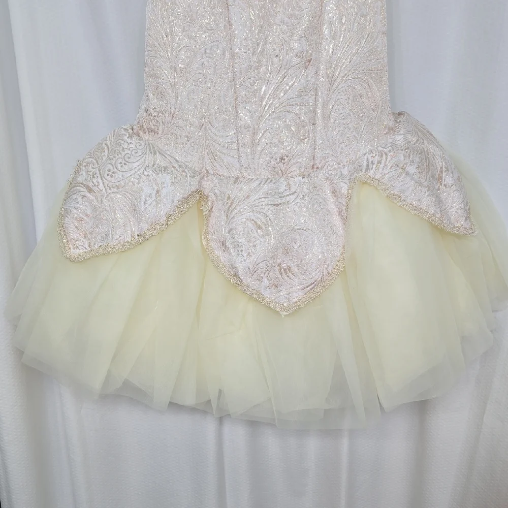 Kids Cream and Gold Dance Costume Dress